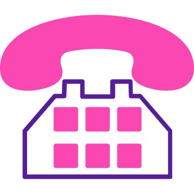 Telefonunuz var. Web simgesi basit illüstrasyon