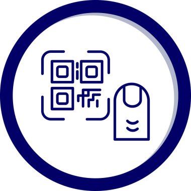 kod tarayıcı simgesi, vektör illüstrasyonu