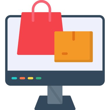 Alışveriş çantası. Basit resimleme