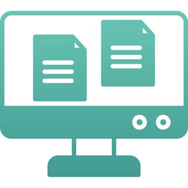 Bilgisayar. Web simgesi basit illüstrasyon