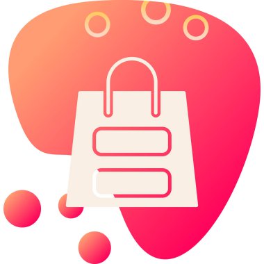 Alışveriş poşeti ikon vektör illüstrasyonu