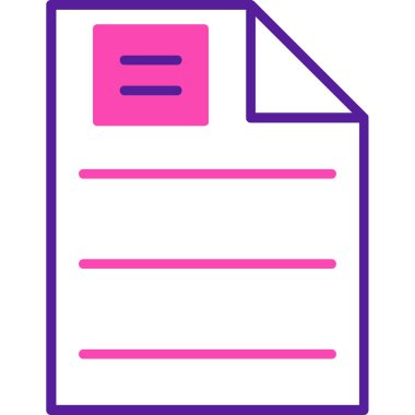 Belge. Web simgesi basit illüstrasyon