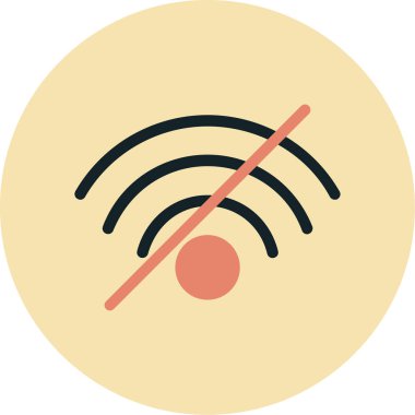 Wifi imzalı vektör illüstrasyonu yok