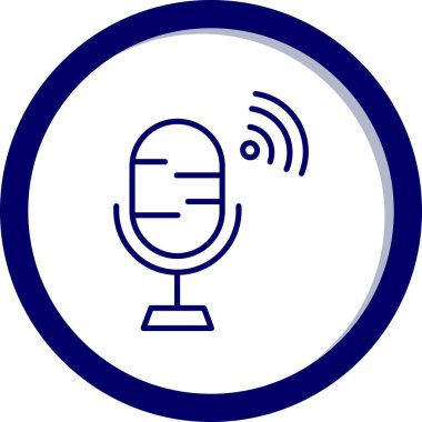 Podcast simge vektör çizim