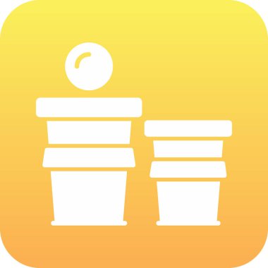 Kova kutsal kişilerin resmi, basit vektör çizim