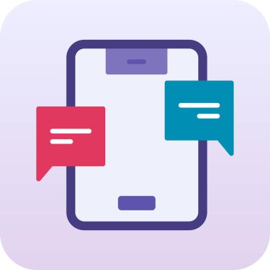 Konuş. Web simgesi basit illüstrasyon