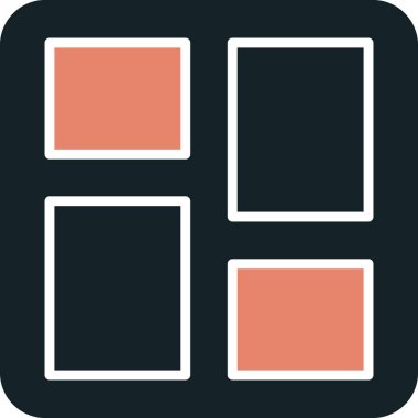 Düzen düz vektör simgesi