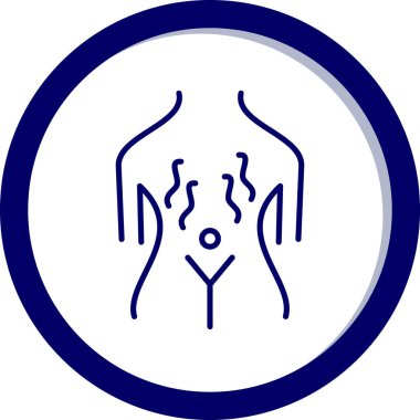 İnsan kanseri ikonu vektör illüstrasyonu