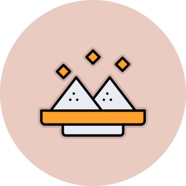 Kek. Web simgesi basit illüstrasyon