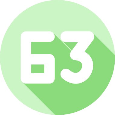 Düz biçimli 45 numaralı simge