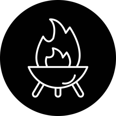 Pişirme simgesinin vektör illüstrasyonu