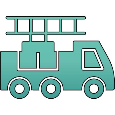 Otobüs simgesi. Web için bus vektör simgelerinin özet çizimi