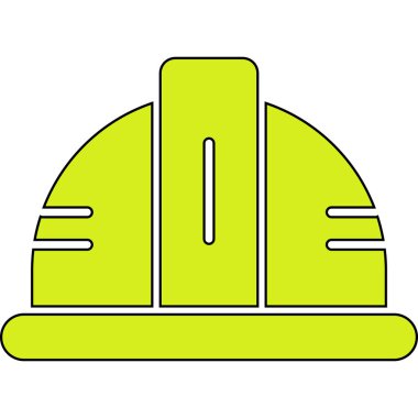 İnşaat kaskı. resimleme tasarımı