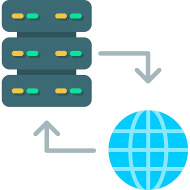 küresel ağ. Web simgesi basit illüstrasyon