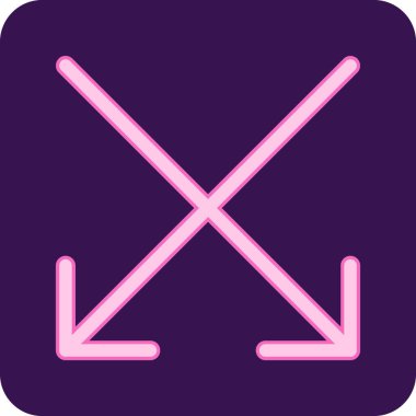 Mor arkaplanda izole edilmiş vektör simgesi