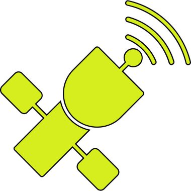 uydu simgesi vektör illüstrasyonu