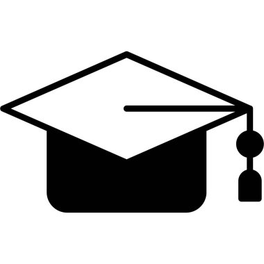 mezuniyet simgesi modada izole edilmiş arkaplan