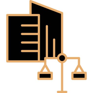 kanun simgesi, vektör illüstrasyonu