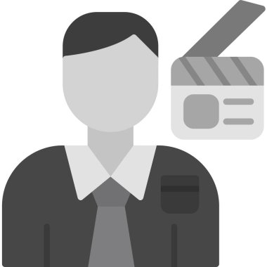 Müdürüm. Web simgesi basit illüstrasyon