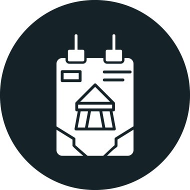 vektör güç istasyonu simgesi