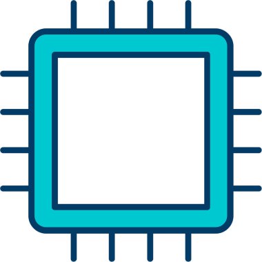 İşlemci. Web simgesi basit illüstrasyon
