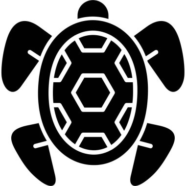 Kaplumbağa Ağı simgesi basit illüstrasyon