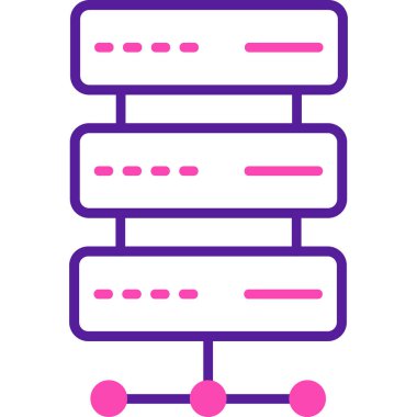 Sunucu. Web simgesi basit illüstrasyon