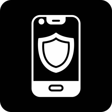 Moda biçimi izole edilmiş arkaplanda mobil koruma simgesi