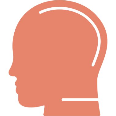 İnsan profili kafa vektör simgesi. biçim düz simge sembolüdür.