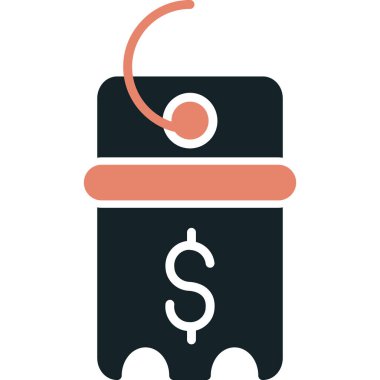 Dolar. Web simgesi basit illüstrasyon