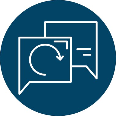 Bir ileti simgesinin vektör illüstrasyonu