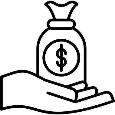 para ve finans vektör simgesi