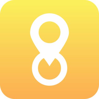 8 numaralı etiket simgesi düz stil