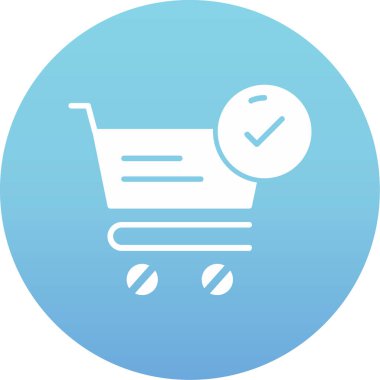 Alışveriş arabası. Basit resimleme