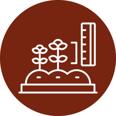 Bir bitki simgesinin vektör illüstrasyonu