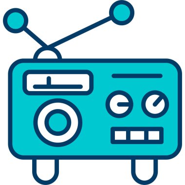 radyo simgesi, vektör illüstrasyonu izole tasarım