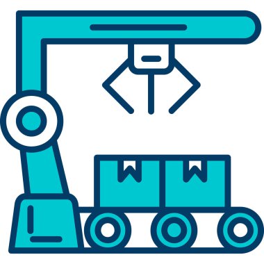 Vinç ağ simgesi, basit vektör illüstrasyonu