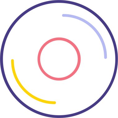 Dairesel testere simgesinin vektör illüstrasyonu