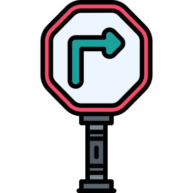 Trafik ışığı simgesi. ana hatlı trafik ışığı vektör rengi izole edildi