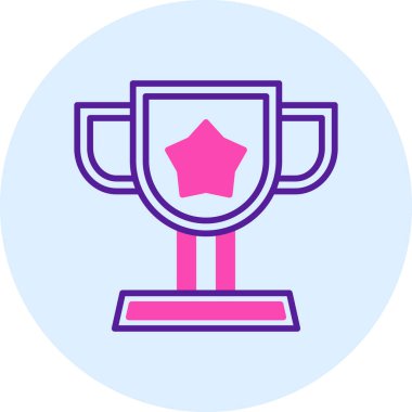 Kupa. Web simgesi basit illüstrasyon