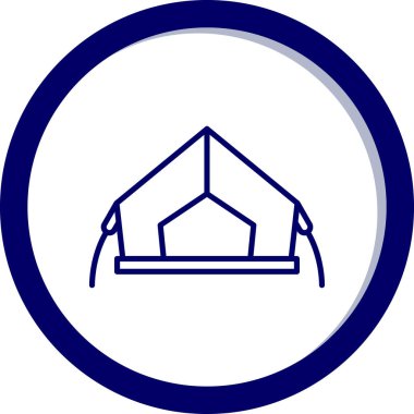 Çadır. Web simgesi basit illüstrasyon