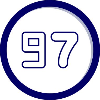 8 numaralı mavi simgenin vektör illüstrasyonu