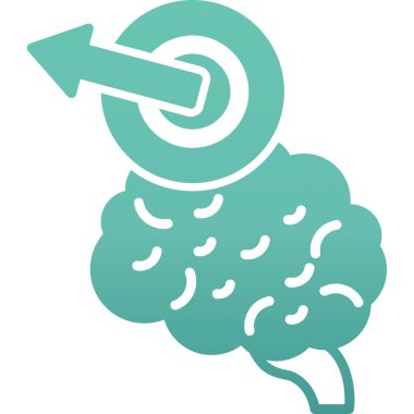 Beyin. Web simgesi basit illüstrasyon