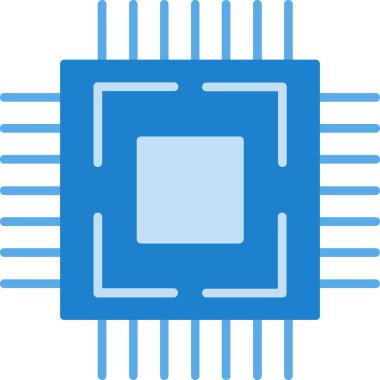 İşlemci. Web simgesi basit illüstrasyon