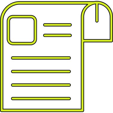 Bir belgenin vektör illüstrasyonu