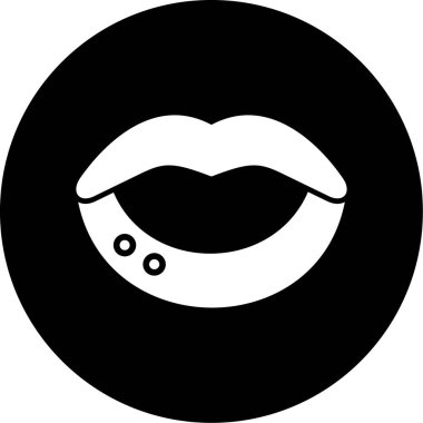 güzel dudak vektör simgesi