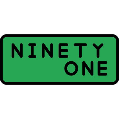 bir numaralı işaret vektör tasarımı