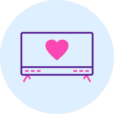 Televizyon. Web simgesi basit illüstrasyon