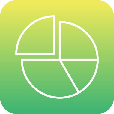 Eşsiz pasta çizelgesi çizelgesi vektör simgesi