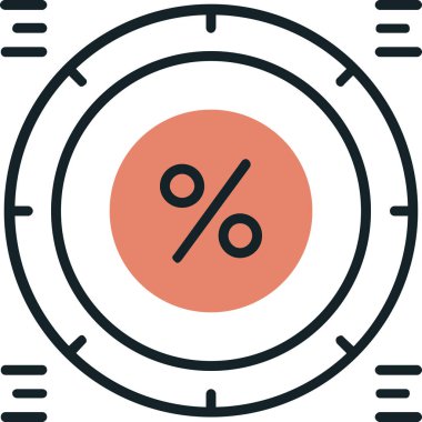 İndirim simgesi vektör illüstrasyonu